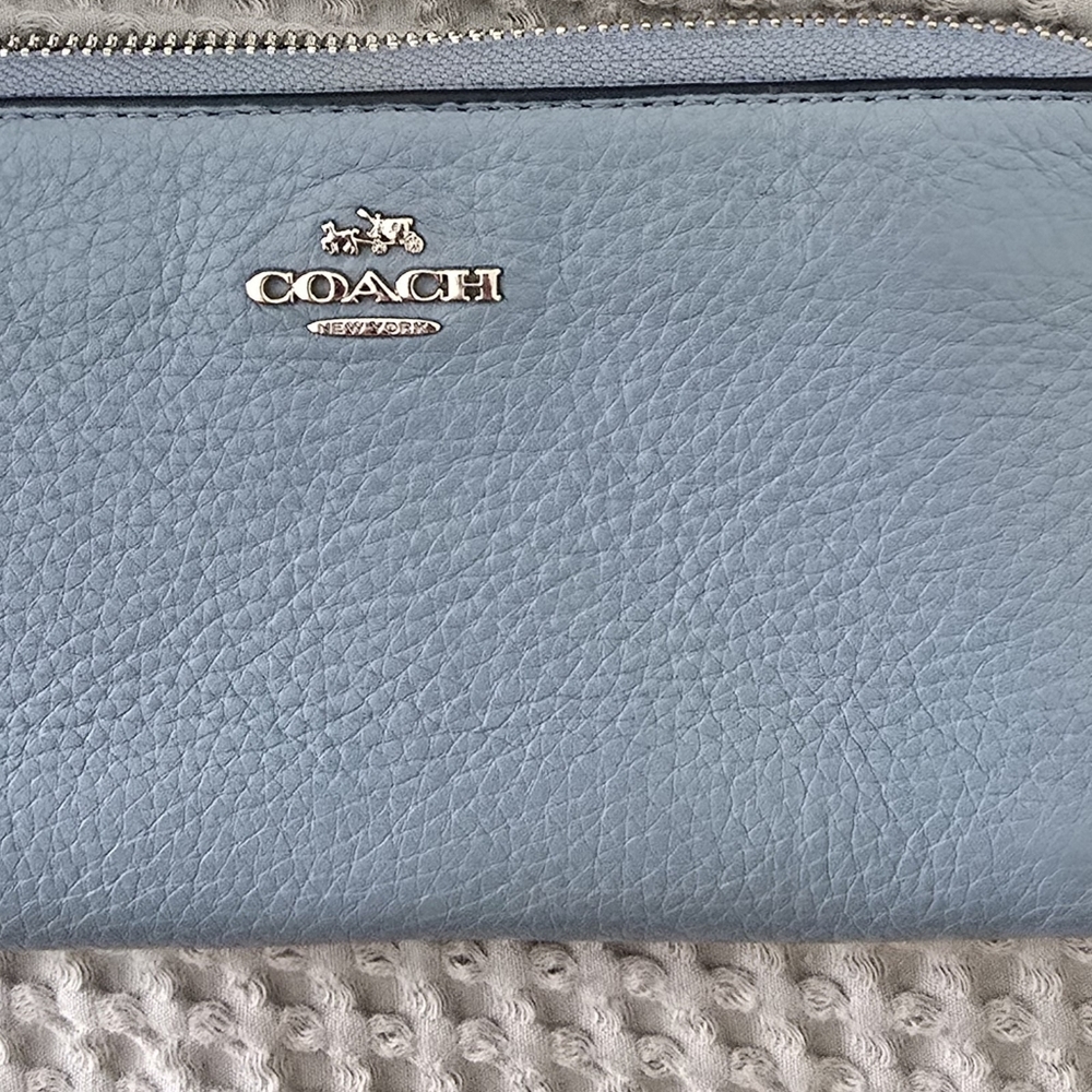 Coach Light Blue Leather Women's Bag